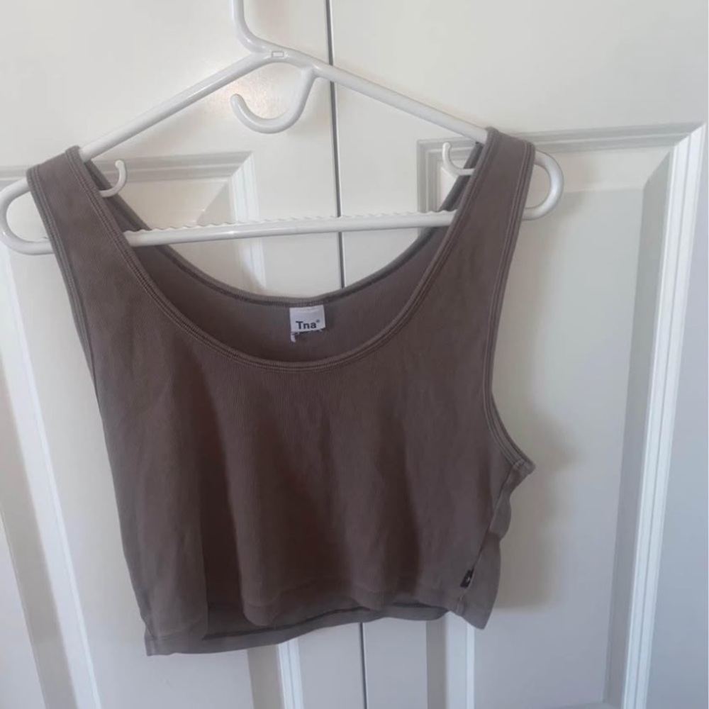 TNA Brown Crop Tank Top